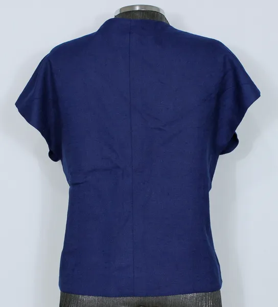 Colete social azul marinho e branco vintage CGC - ref. 5641