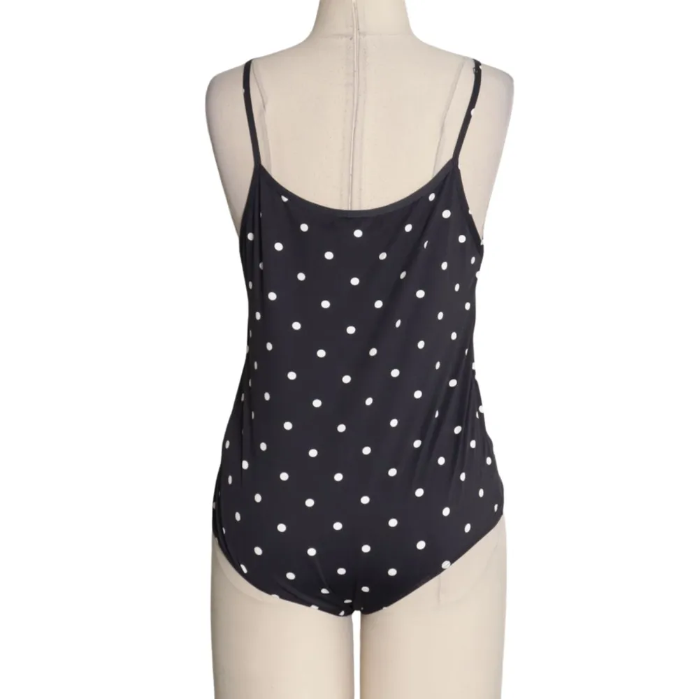 Body regata preto e branco poá bolinhas - Ref. 5780