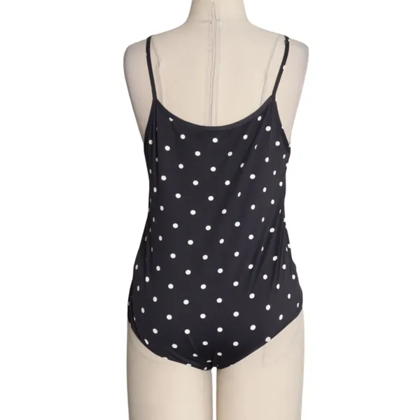 Body regata preto e branco poá bolinhas - Ref. 5780