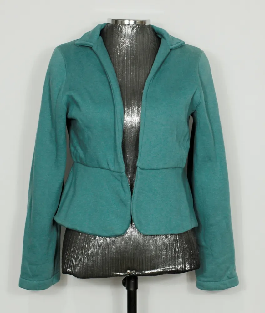 Casaco feminino moletom verde - Veste P - Ref. 5757