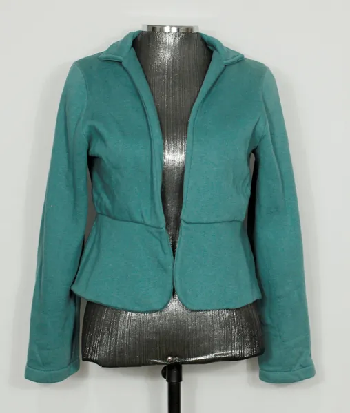 Casaco feminino moletom verde - Veste P - Ref. 5757