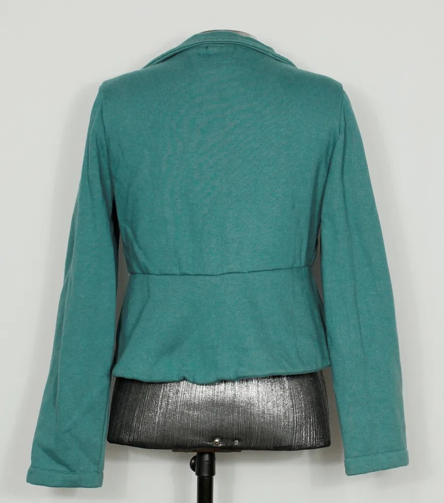 Casaco feminino moletom verde - Veste P - Ref. 5757