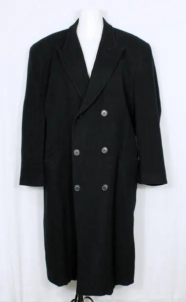Sobretudo casaco masculino social lã batida preto -Ref. 5900