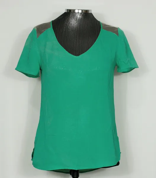 Blusa seda verde mullet Le Lis Blanc Ref 5896