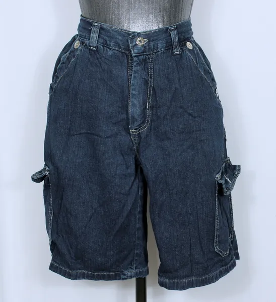 Bermuda masculina jeans cargo azul marinho - Ref. 5845