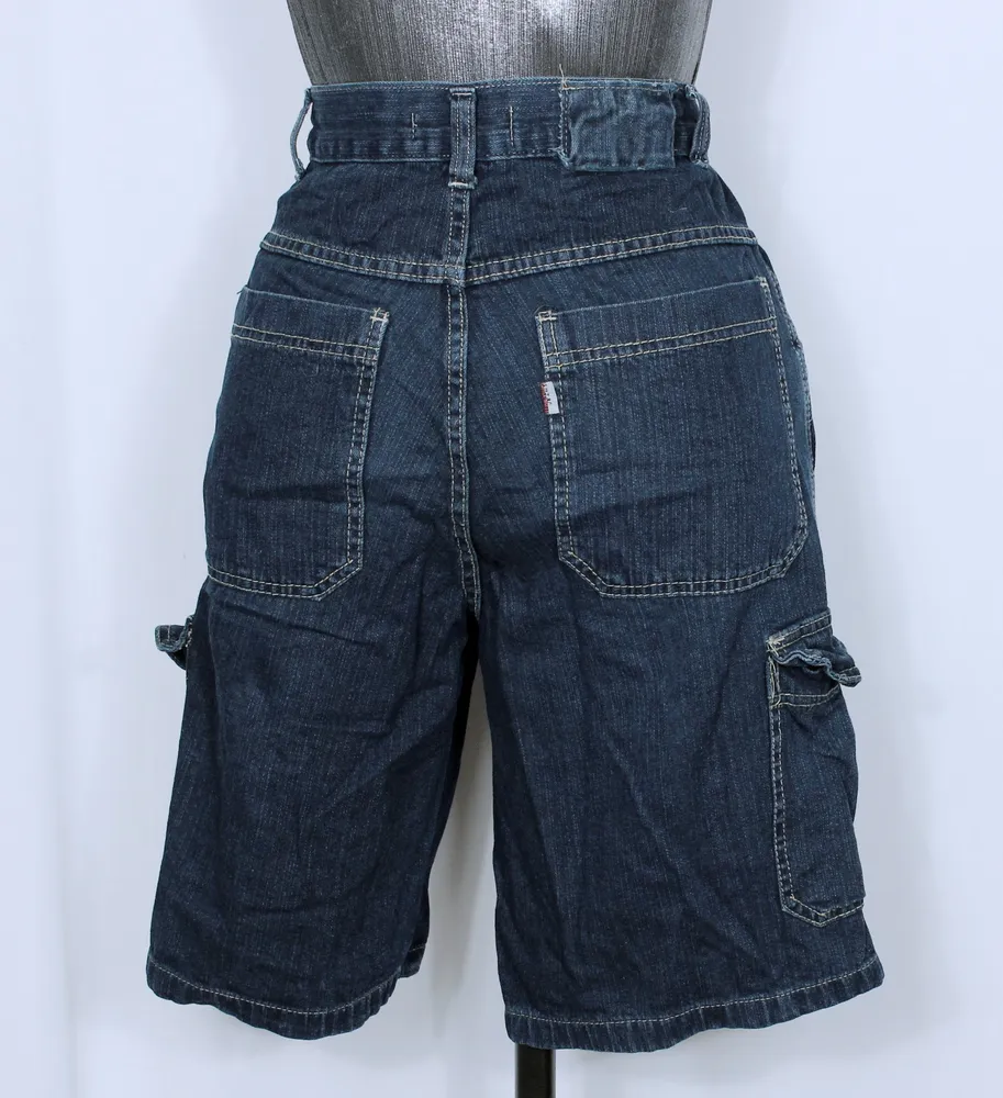 Bermuda masculina jeans cargo azul marinho - Ref. 5845