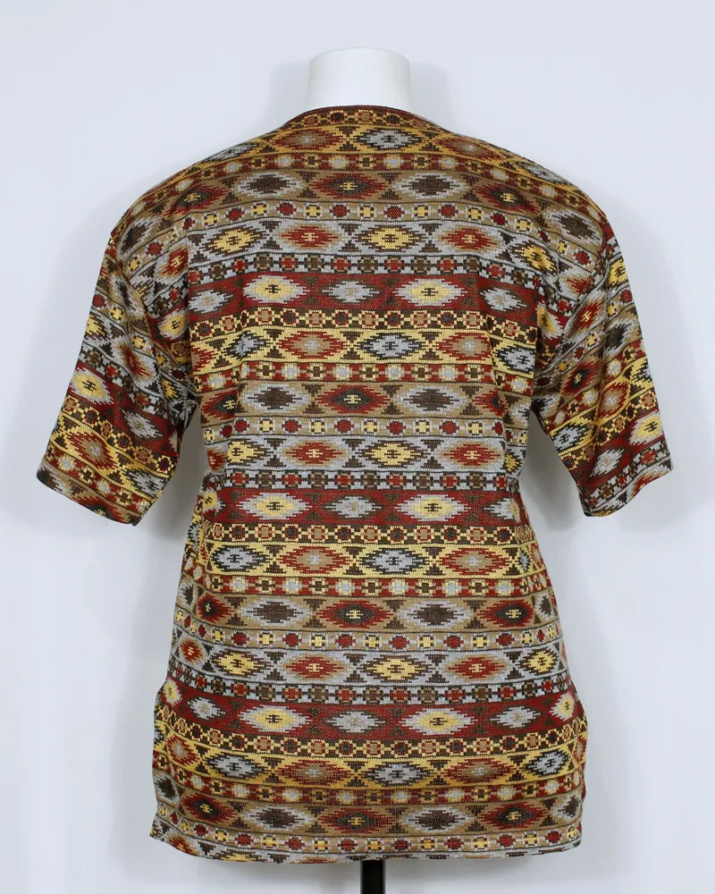 Blusa tricot linha malha estampada etnica - Ref. 5991