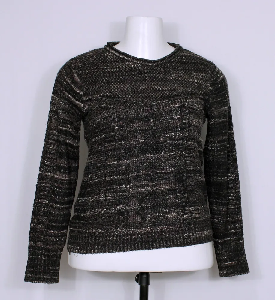 Blusa tricot lã inverno mesclado escuro - Ref. 5943