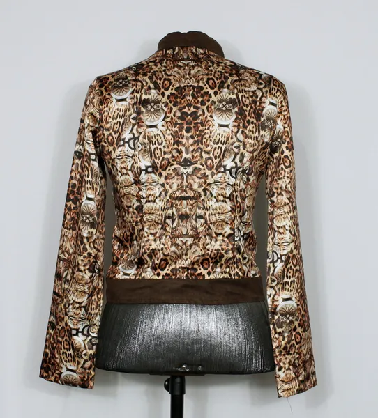 Jaqueta  animal print marrom e bege - Ref. 5905