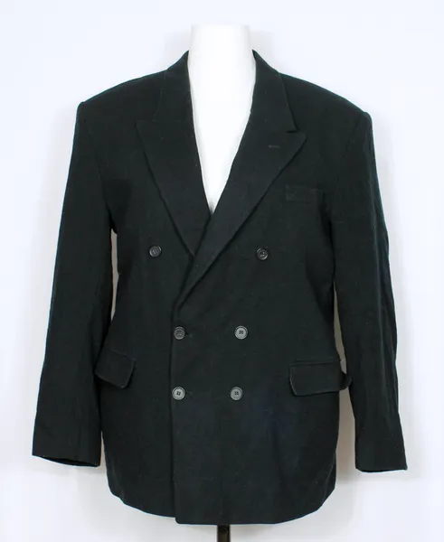 Blazer social lã batida preto plus size inverno - Ref. 6040