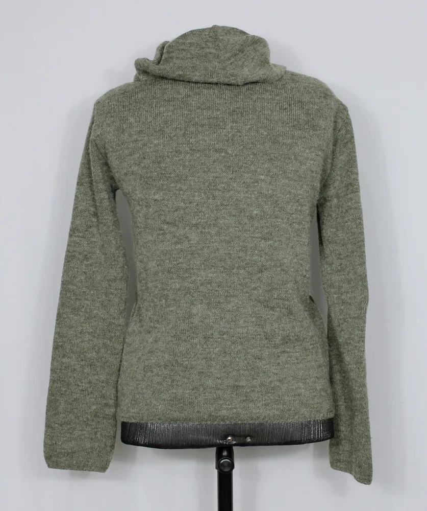 Blusa feminina tricot lã verde losango vintage Ref. 6063