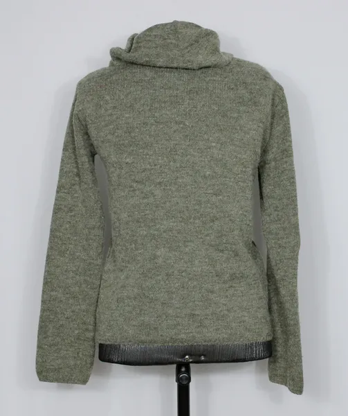 Blusa feminina tricot lã verde losango vintage Ref. 6063