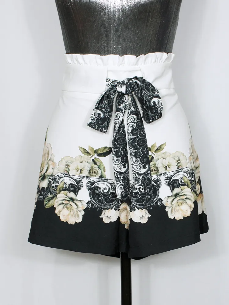 Short clochad floral Lança Perfume - Ref. 6168