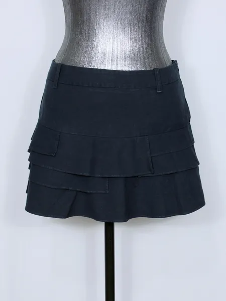 Saia mini azul cintura baixa Y2K Le lis blanc Ref 6174