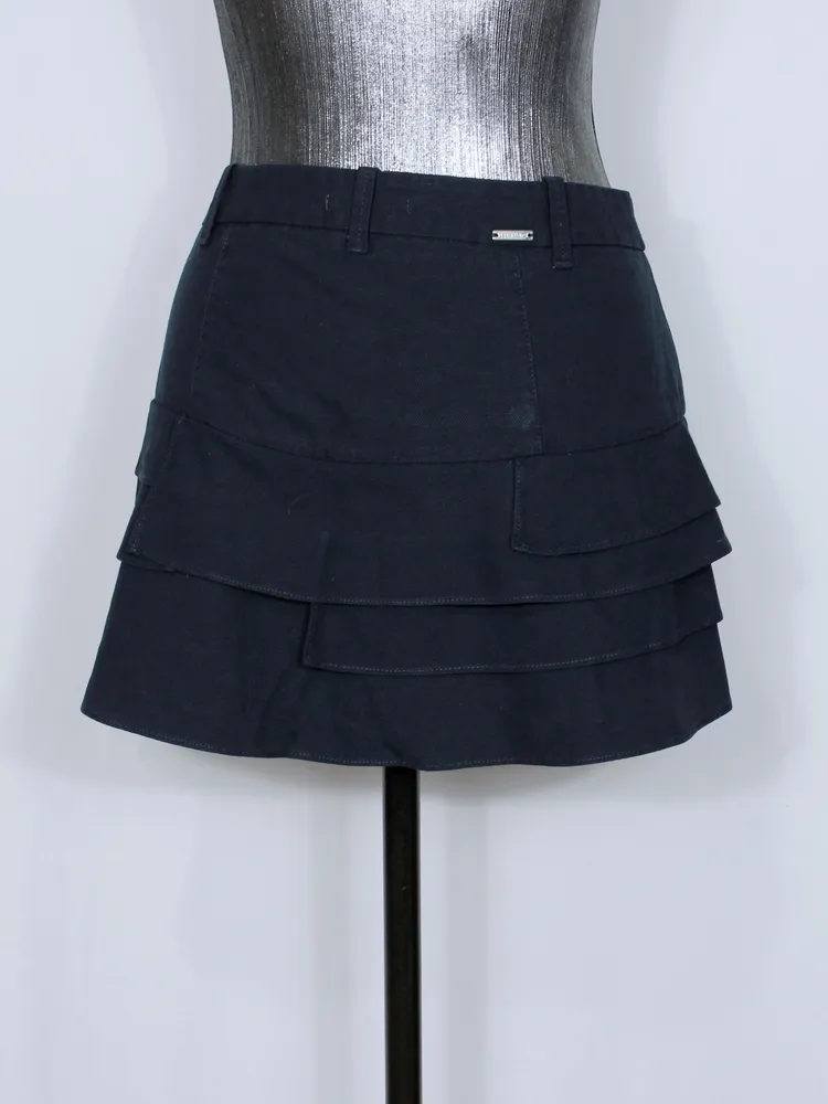 Saia mini azul cintura baixa Y2K Le lis blanc Ref 6174
