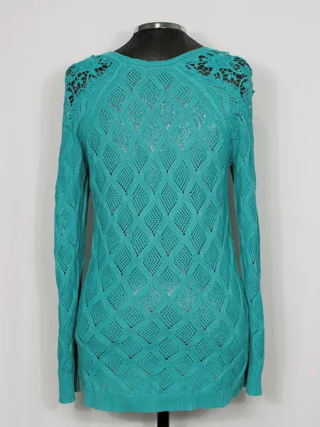 Blusa tricot lã guipir renda Biamar - Ref. 6129