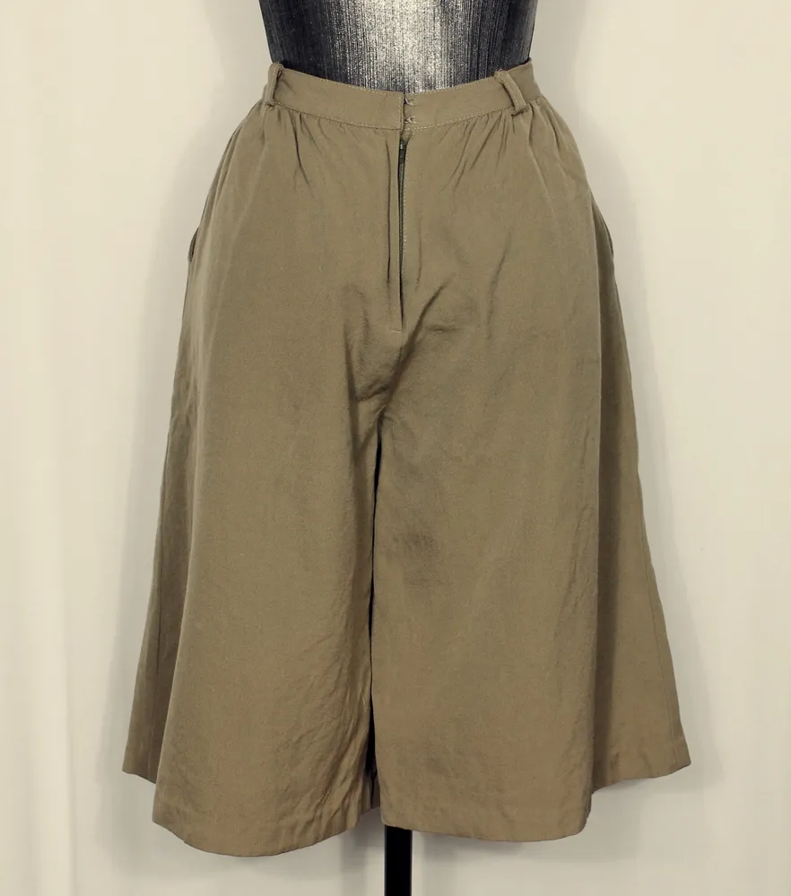 Saia calça pantacourt lã vintage bege capri - Ref. 5987