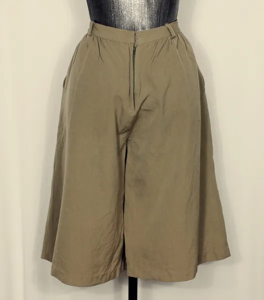 Saia calça pantacourt lã vintage bege capri - Ref. 5987