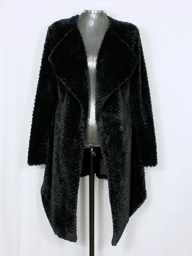 Casaco pelego pelo preto MFT Lança Perfume - ref. 6219