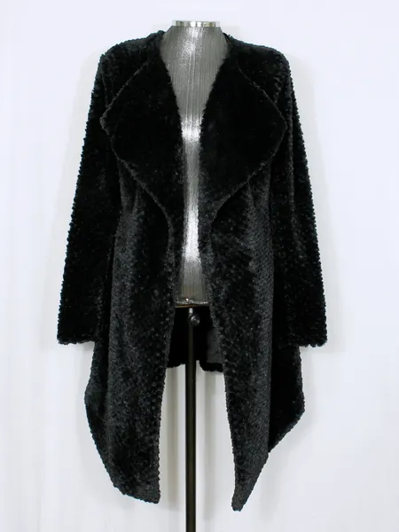 Casaco pelego pelo preto MFT Lança Perfume - ref. 6219