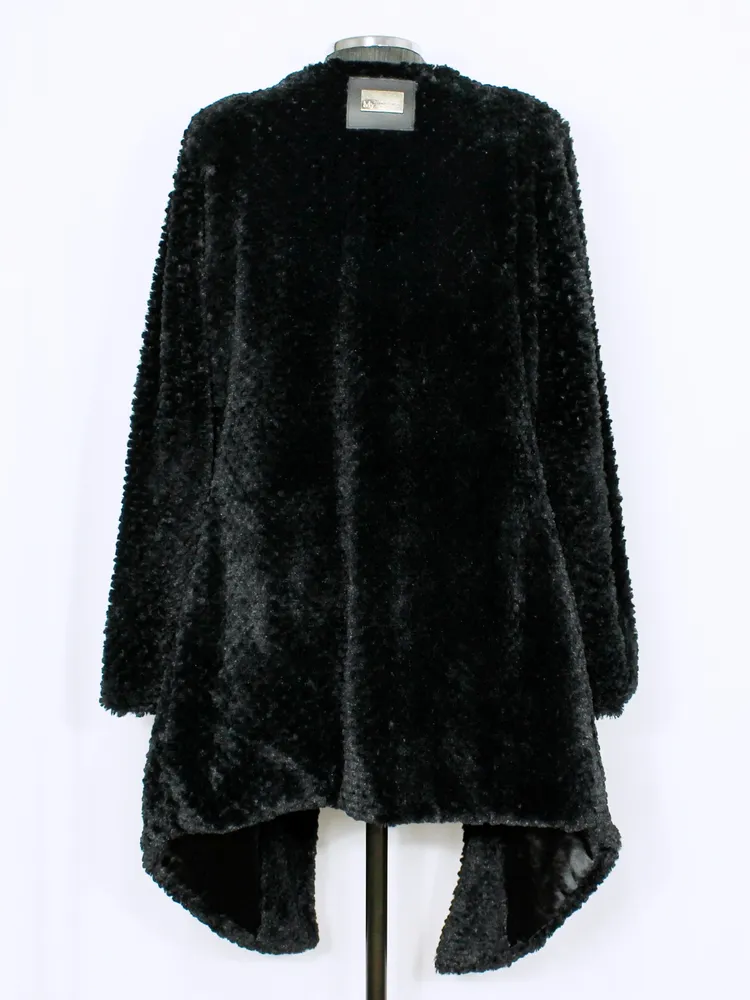 Casaco pelego pelo preto MFT Lança Perfume - ref. 6219