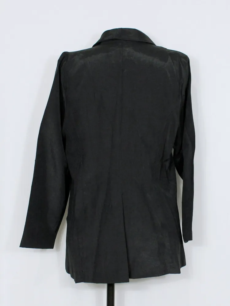Blazer alongada transpassada preta vintage CGC Ref. 6243