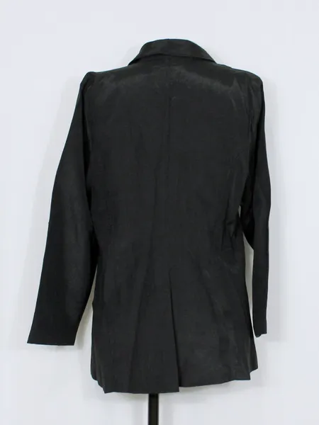 Blazer alongada transpassada preta vintage CGC Ref. 6243