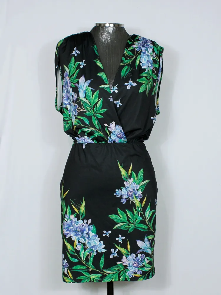 Vestido feminino Lança Perfume curto dark floral - ref. 6412