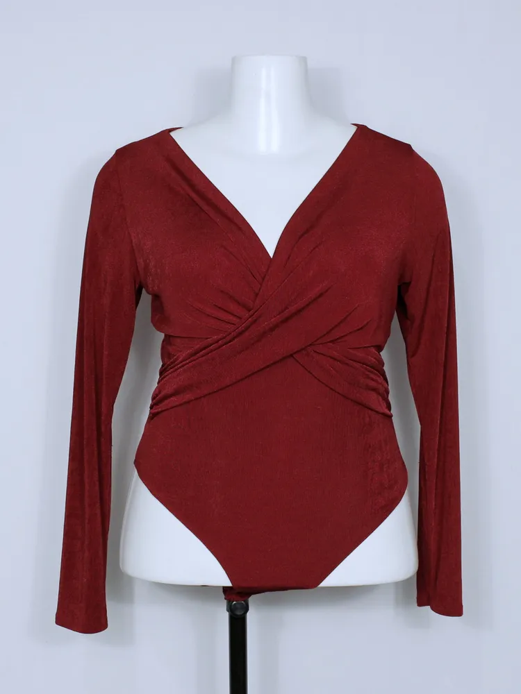 Body feminino plus size vermelho balada - Ref. 6357