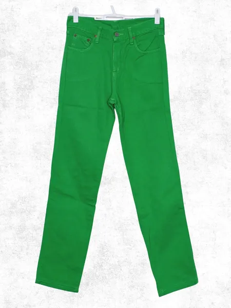Calça jeans reta verde Vintage CGC - Veste 34 - Ref. 5367
