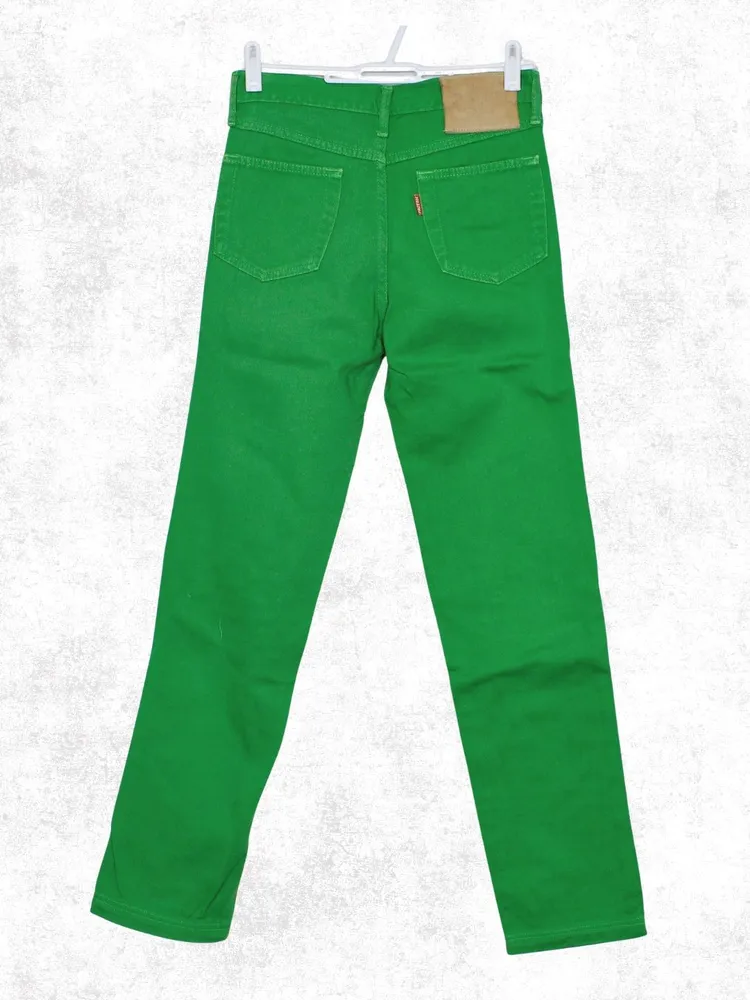 Calça jeans reta verde Vintage CGC - Veste 34 - Ref. 5367