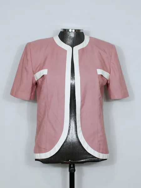 Blazer rosa e off white aberto vintage CGC - Ref. 6405