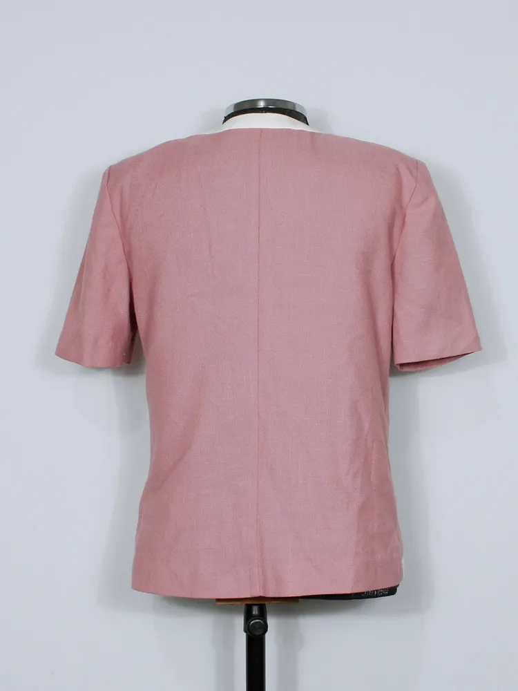 Blazer rosa e off white aberto vintage CGC - Ref. 6405