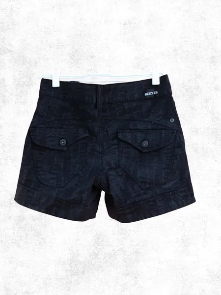 Short de sarja estilo cintura baixa Y2K  - 6436