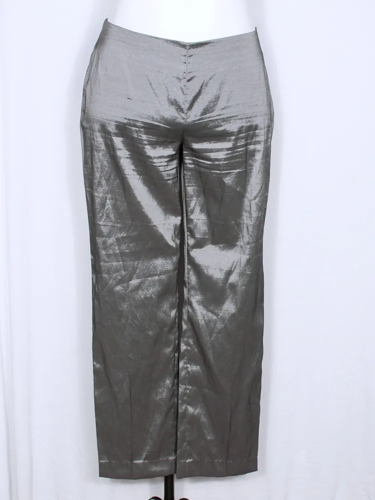 Calça social reta afunilada tafetá Y2K - Ref. 6313