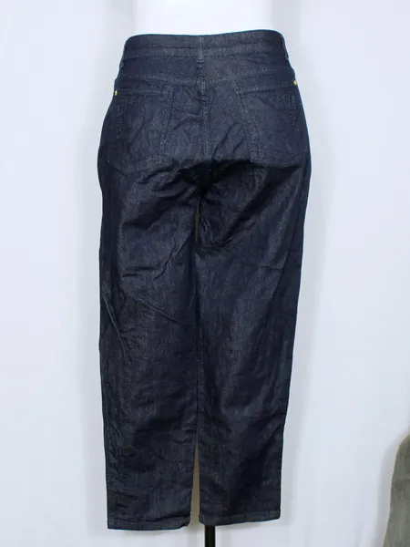 Calça jeans reta afunilada skinny azul escuro - Ref. 6333