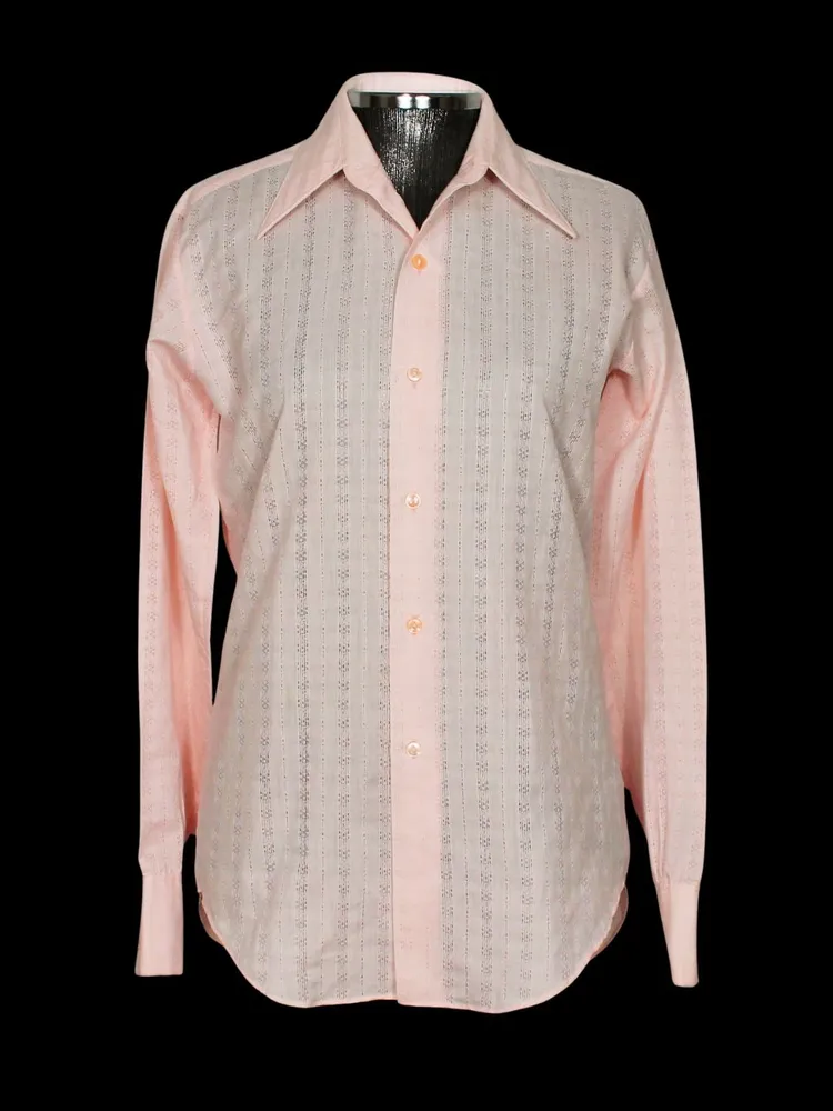 Camisa social alfaiataria rosa vintage - Ref. 6116