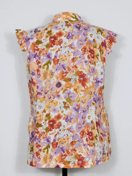Camisa social romântico floral vintage - Ref. 6391