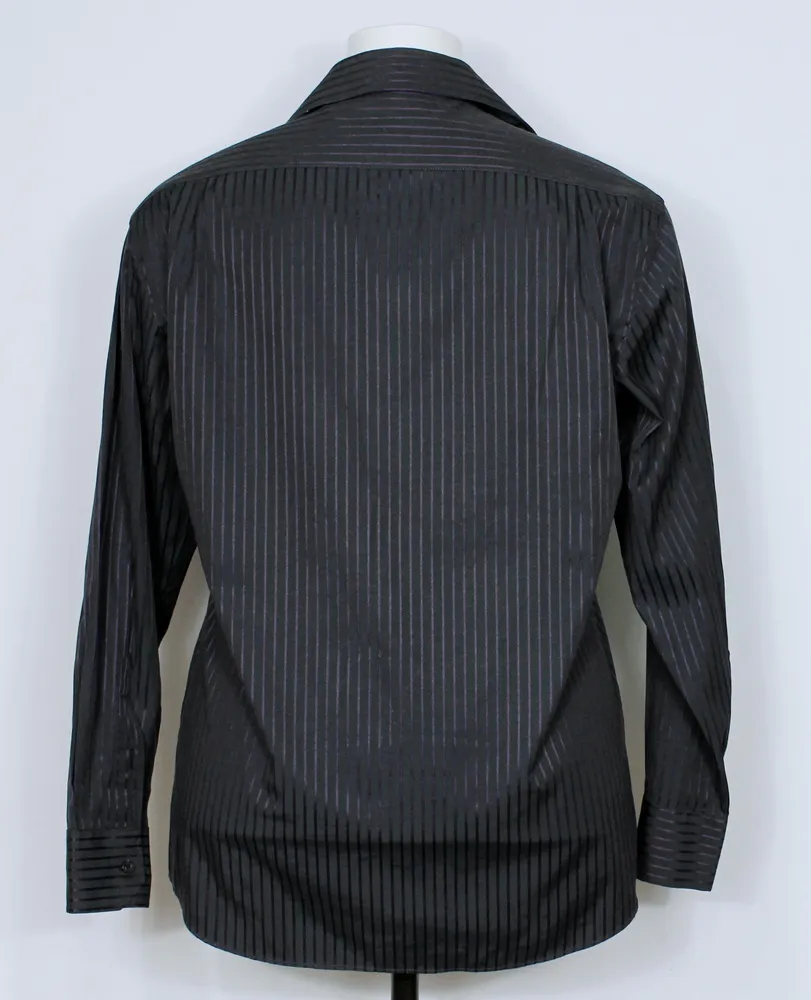 camisa tommy hilfiger preto e roxo listrada - ref. 6055