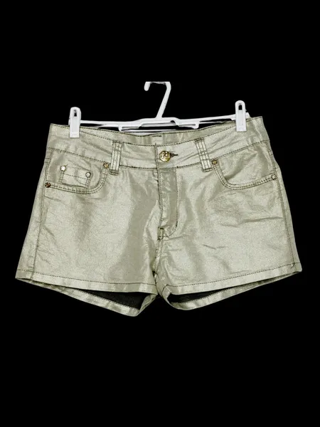 Short jeans dourado Y2K cintura baixa - Ref. 6415