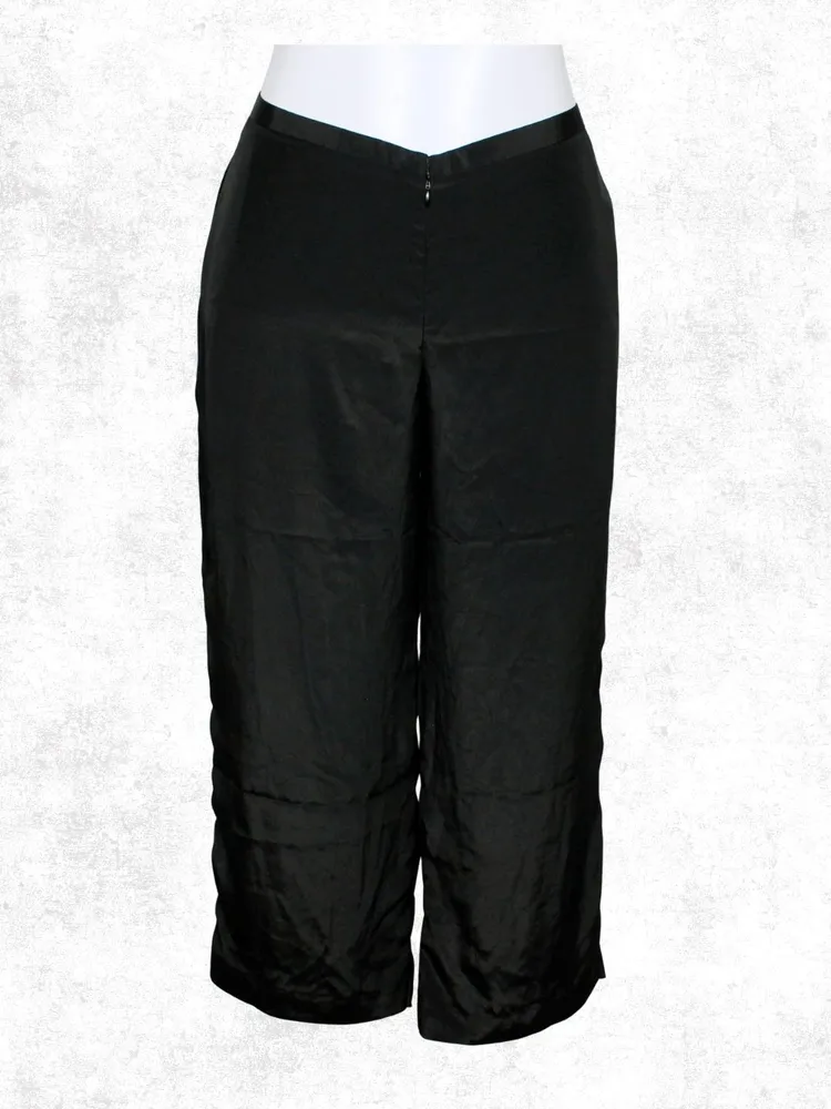Calça social pantalona preta plus size - Ref. 5466