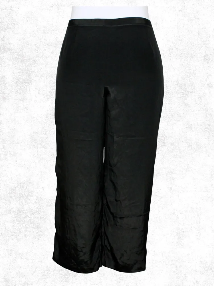 Calça social pantalona preta plus size - Ref. 5466