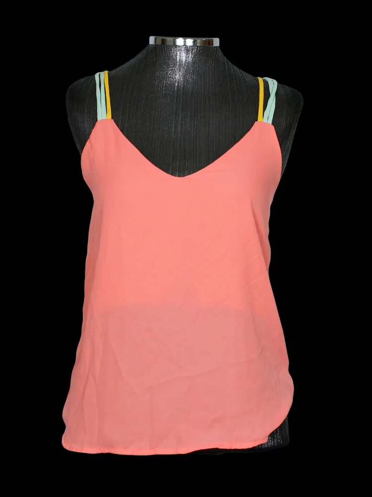 Blusa regata alcinha feminina rosa salmão - Ref. 5491