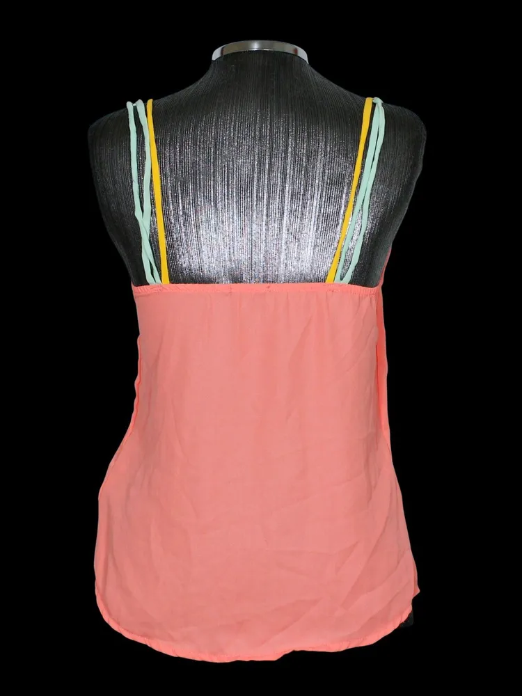 Blusa regata alcinha feminina rosa salmão - Ref. 5491