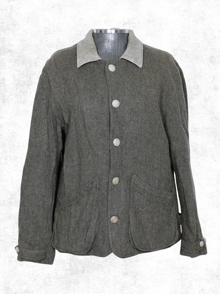 Casaco lã batida bomber marrom acizentado - Ref. 2542