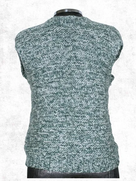 Colete de tricot lã inverno feito a mão - Ref. 2375