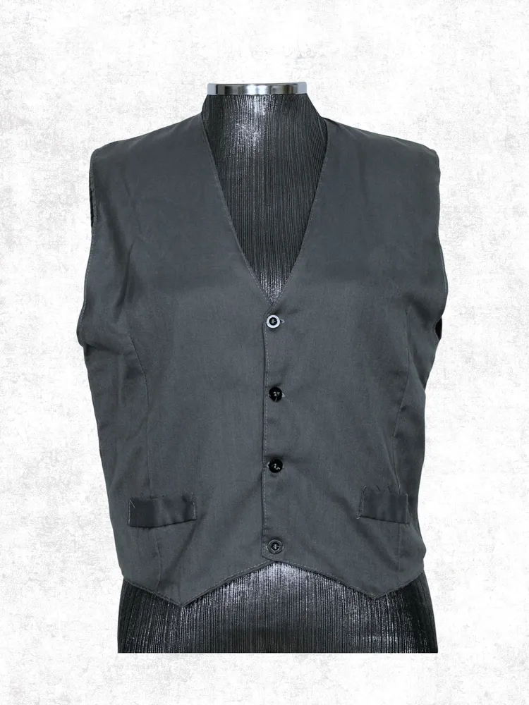 colete social cinza de costureira simples - ref. 2319