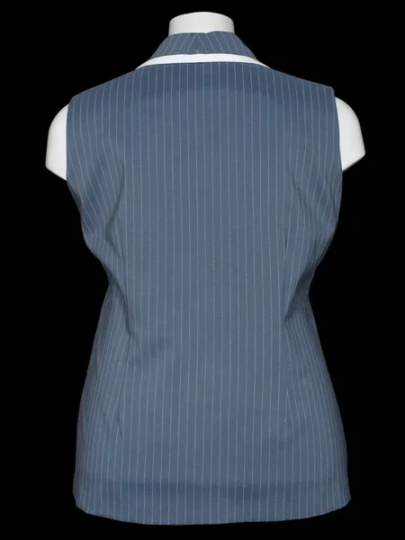 Colete alongado azul hotência e branco - Ref. 2505