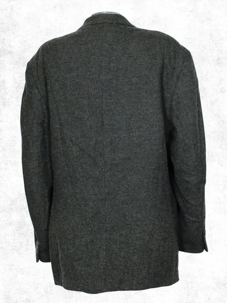 Blazer lã batida cinza com bege vintage - Ref. 2367
