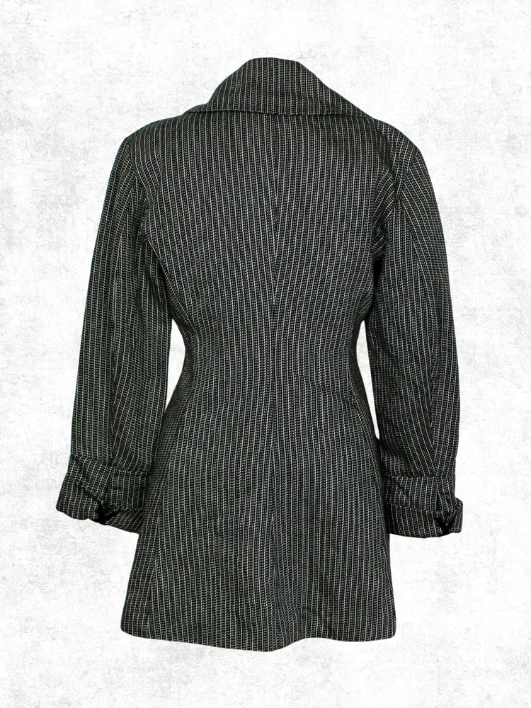 Casaco lã batida preto e branco vintage CGC Ref. 6549